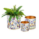 Golden Lilac Metal Planters, Set of 3