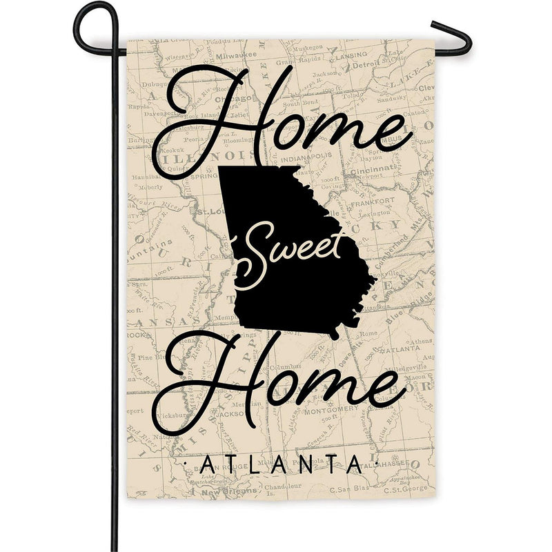 Home Sweet Home Map of Georgia Garden Suede Flag