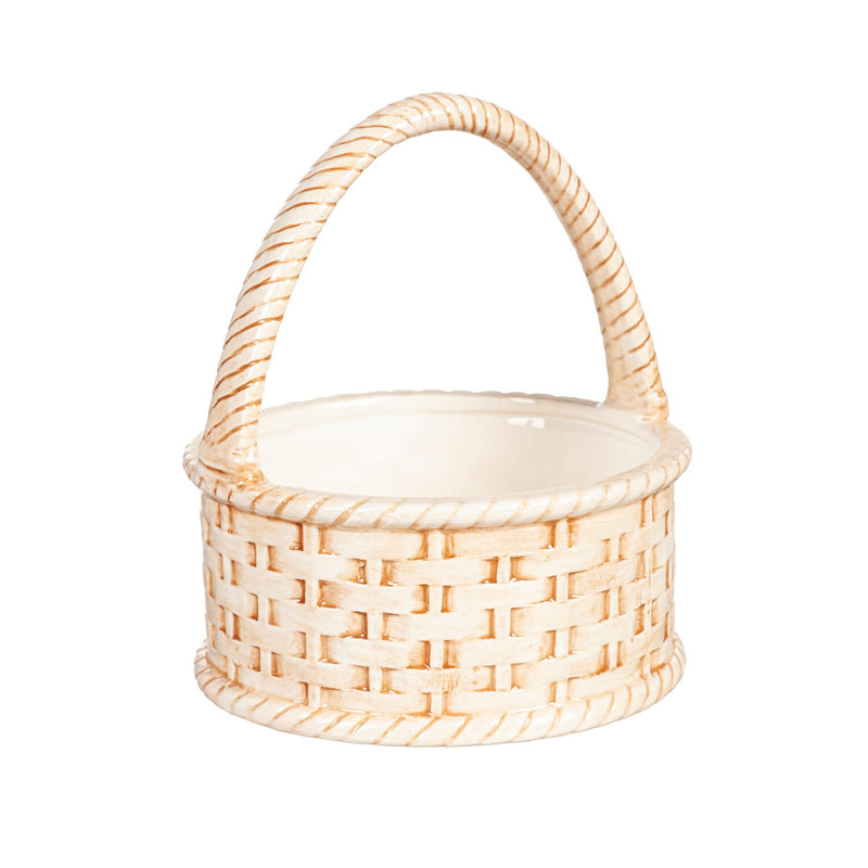 6" Ceramic Easter Basket Table Decor
