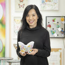 5" Ceramic Butterfly with Floral Design Table Décor