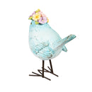 4.5" Resin Bird with Floral Bouquet Table Decor, Set of 3