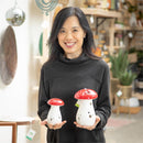 LED Ceramic Mushroom Table Décor, Set of 2