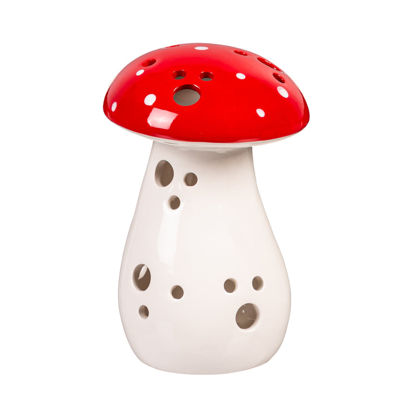 LED Ceramic Mushroom Table Decor, Set of 2