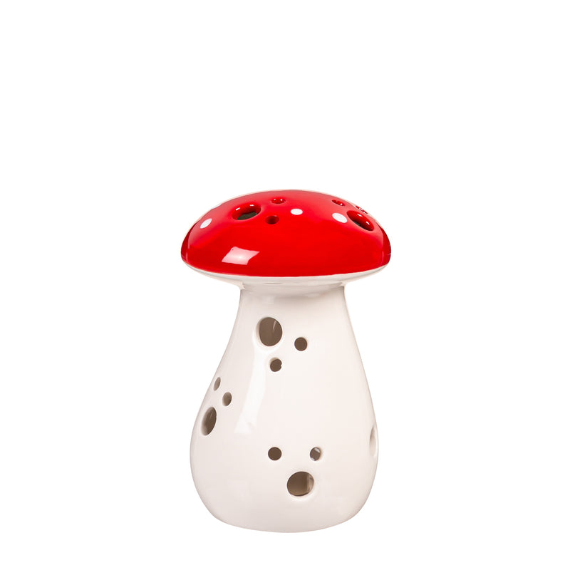 LED Ceramic Mushroom Table Decor, Set of 2