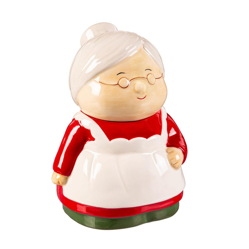 Ceramic Santa and Mrs. Claus Candy Jar Set,8tac274