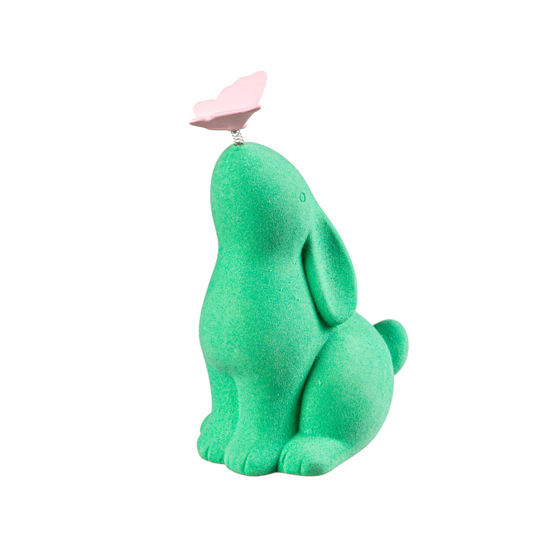 Bunny with Butterfly Ceramic Table Decor, 9"