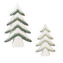 Shades of Green Table Décor Ceramic Tree, Set of 2