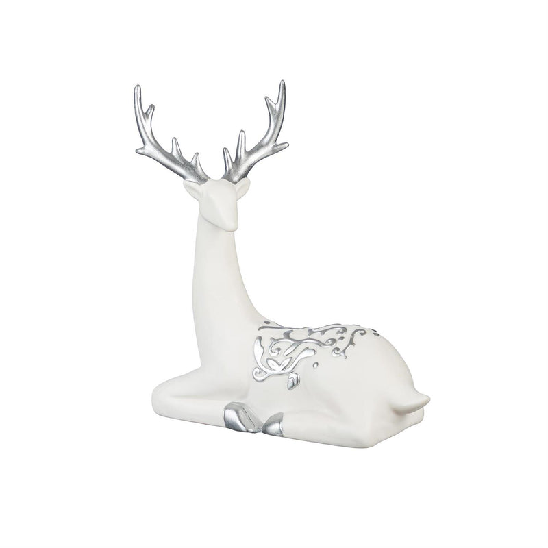 Season to Sparkle Table Décor Deer with Metallic Embellishment Ceramic Set
