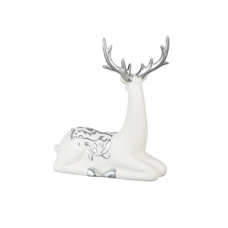 Season to Sparkle Table Décor Deer with Metallic Embellishment Ceramic Set