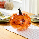 Pumpkin Marble Glass Table Decor, 9.75"L