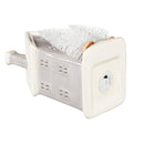 8" LED Ceramic House with White Bottlebrush Trees Table Decor,8tal048