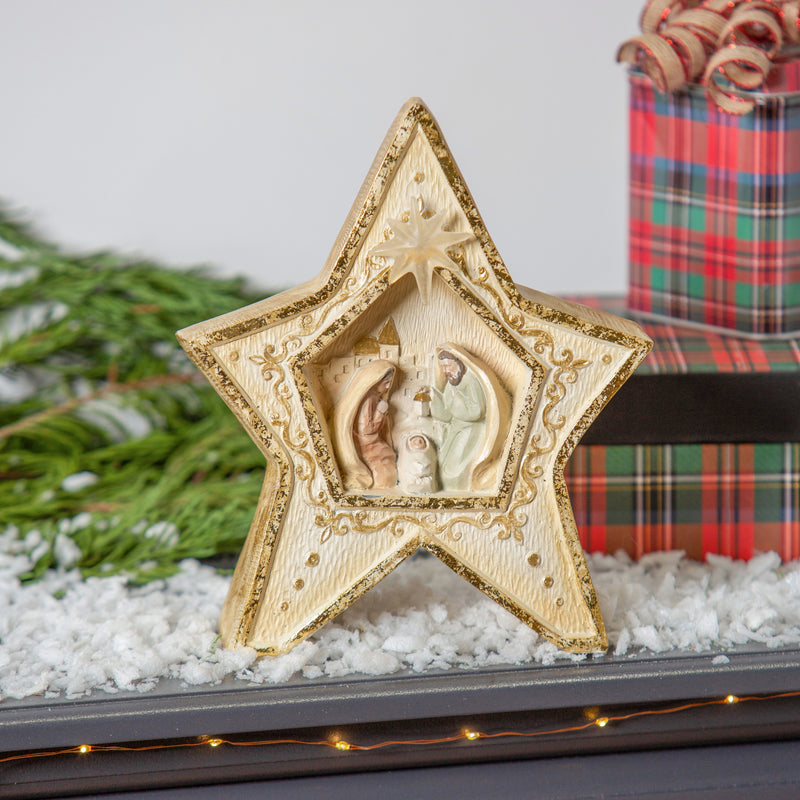 8.5" LED Resin Nativity Star Table Décor,8tal071