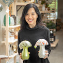 8" LED Glass Mushroom Tabletop Décor