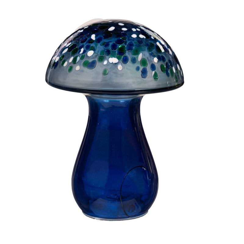 8" LED Glass Mushroom Tabletop Decor