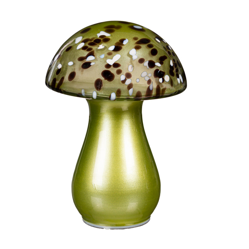 8" LED Glass Mushroom Tabletop Decor