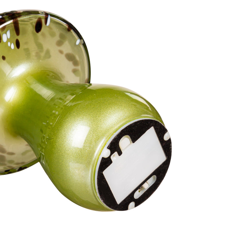 8" LED Glass Mushroom Tabletop Decor