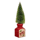 9.5" LED Bottlebrush Tree with Base Table Decor