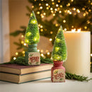 9.5" LED Bottlebrush Tree with Base Table Decor