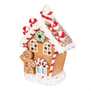 7.75" LED Gingerbread House Table Decor
