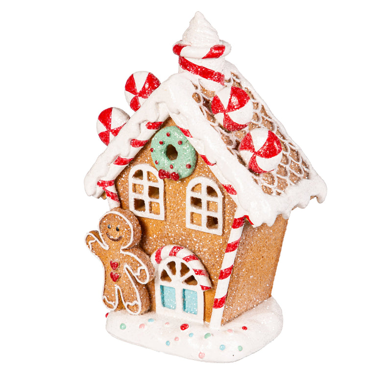 7.75" LED Gingerbread House Table Décor,8tal147