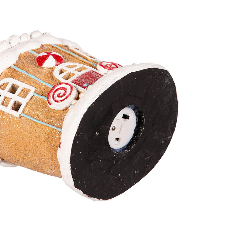 7.75" LED Gingerbread House Table Decor