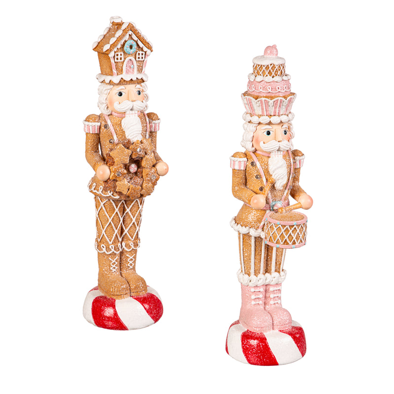 14.5" LED Gingerbread Nutcracker Table Décor,8tal148