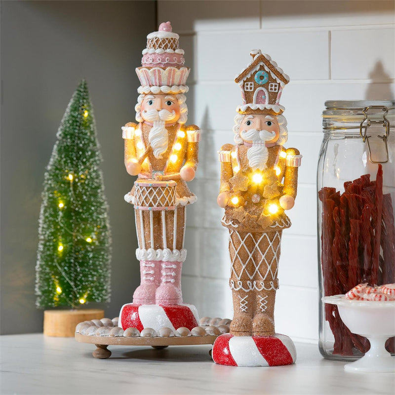 14.5" LED Gingerbread Nutcracker Table Decor