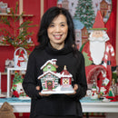 8.5" LED Resin Santa's Workshop Table Decor,8tal155