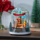 8.5" LED Christmas Greenhouse with Rotating Dancers and Music Table Decor,8tal162