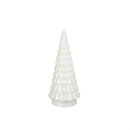 LED Glass Tree Table Decor Set, White