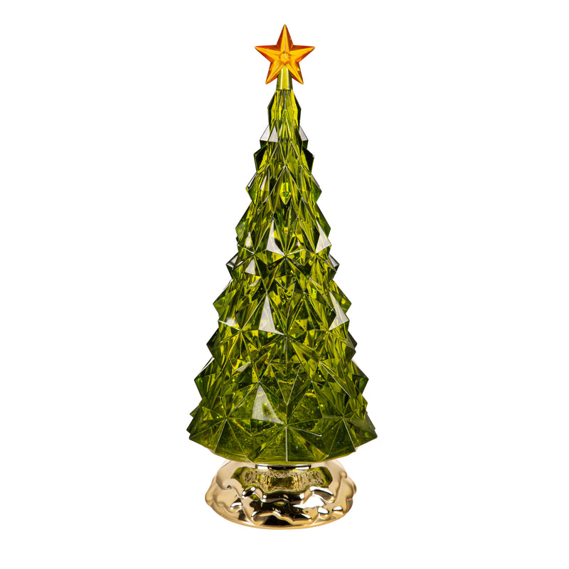 11.5" LED Color Changing Tree with Star Water Lantern,8tal214