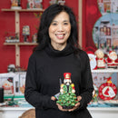 8" LED Ceramic Nutcracker Tree Table Decor,8tal224