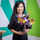 Floral Butterfly Tree LED Table Decor, 20"H