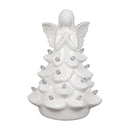 Nativity LED Table Decor Ceramic Angel Tree, 7.25"H