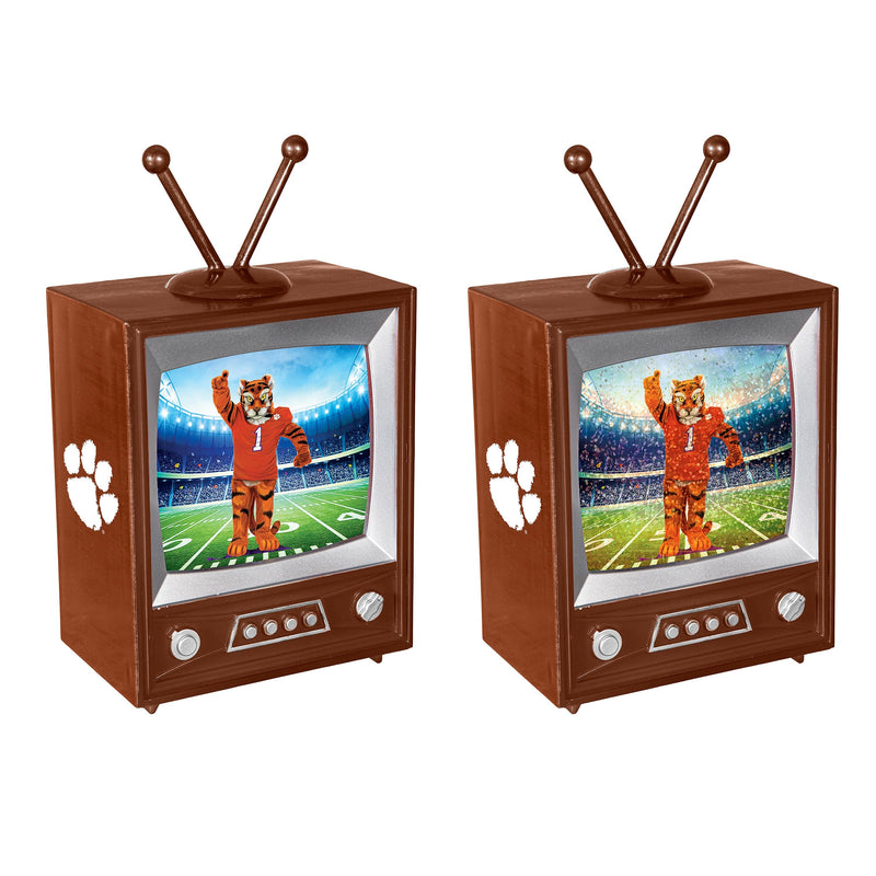 Clemson University Vintage TV Water Lantern