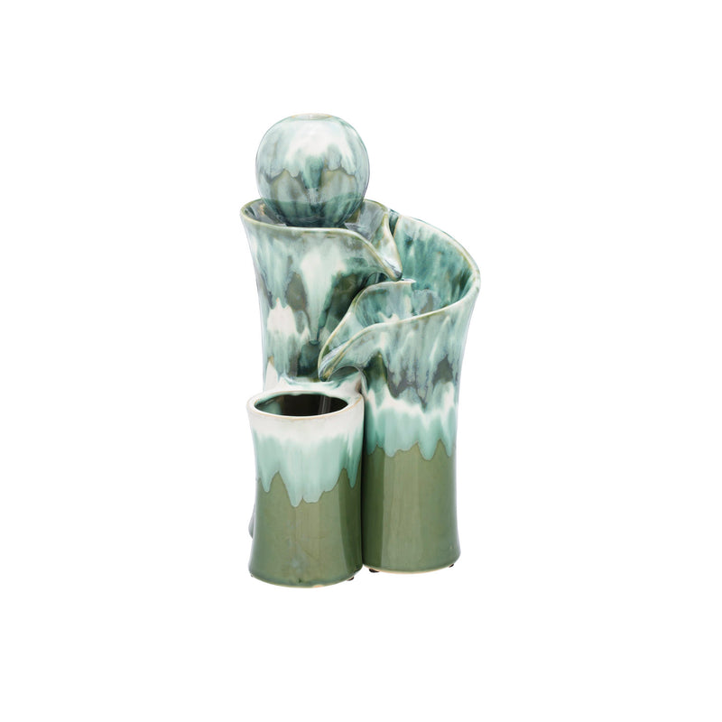 Evergreen Fountains,Ceramic Water Fountain,9.21x16.02x8.03 Inches