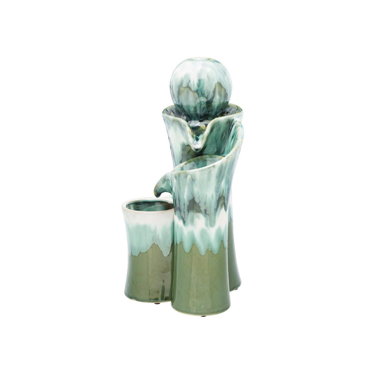 Evergreen Fountains,Ceramic Water Fountain,9.21x16.02x8.03 Inches