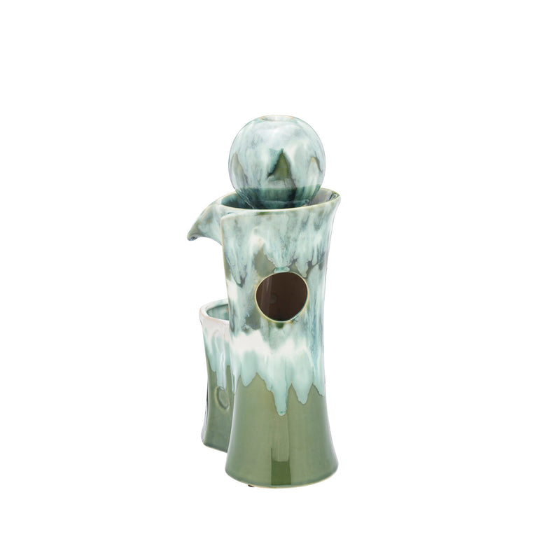 Evergreen Fountains,Ceramic Water Fountain,9.21x16.02x8.03 Inches