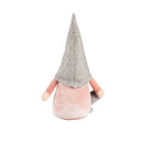 Valentine's Day Table Decor Fabric Pink and Grey Gnome with Heart, 13"