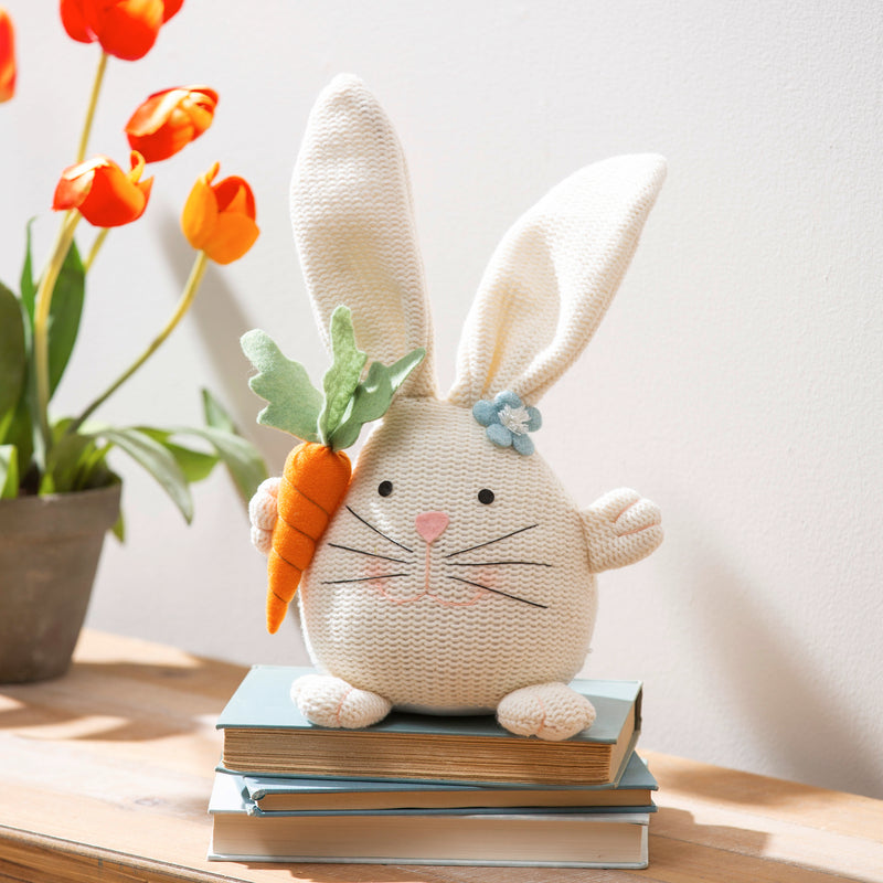Bunny Blooms Table Decor Fabric Whimsical Bunny with Carrot