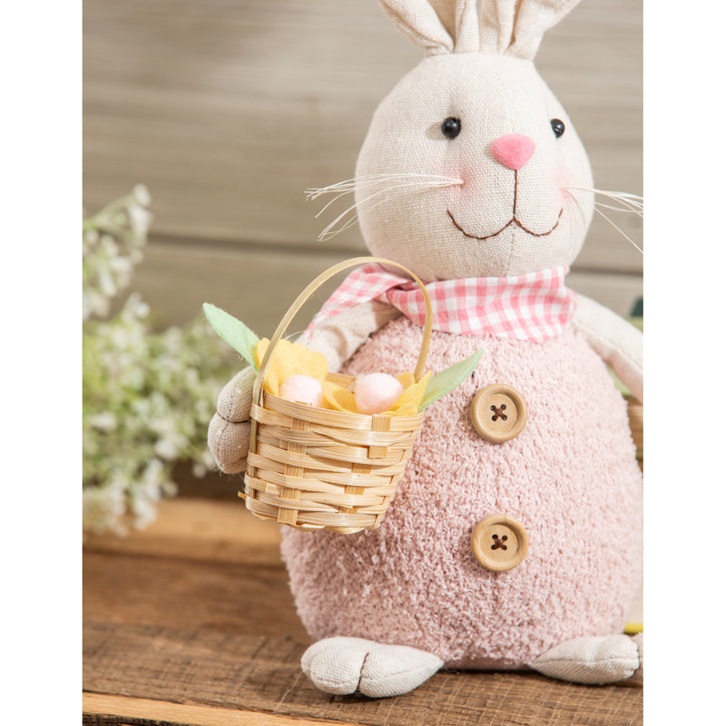 Bunny Blooms Table Decor Fabric Bunny, Asst of 2