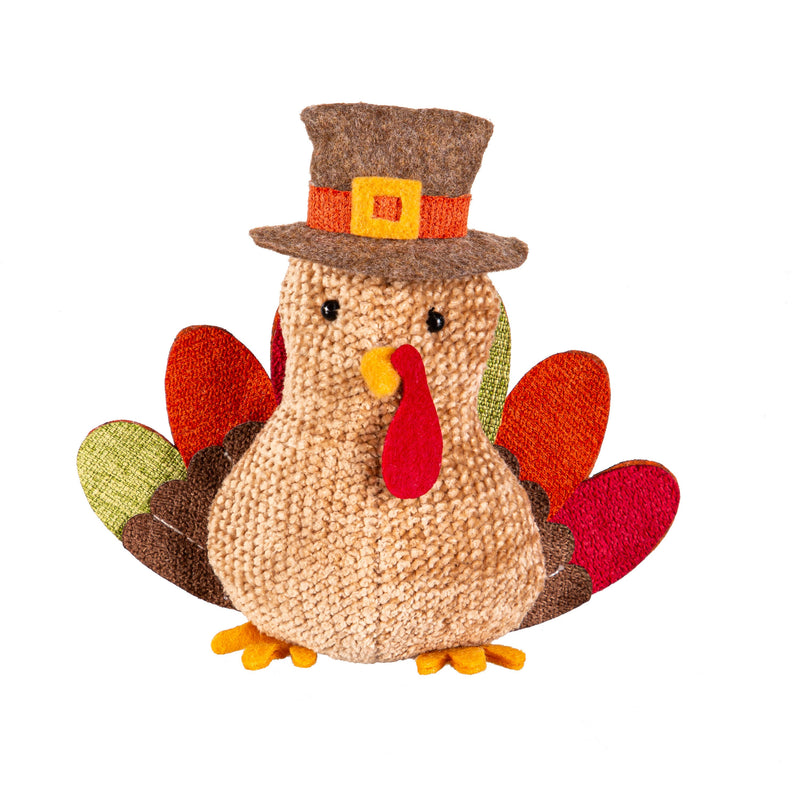 Fabric Turkey Bucket with Fabric Turkey Set,8tan457