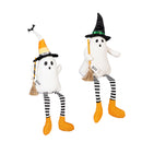Ghost Witch with Dangling Legs Fabric Table Decor, Asst