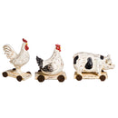 Polyresin Farm Animal Table Decor, 3 ASST