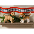 Polyresin Dog with Wreath Tabletop Decor, 5 Assorted,8tar390
