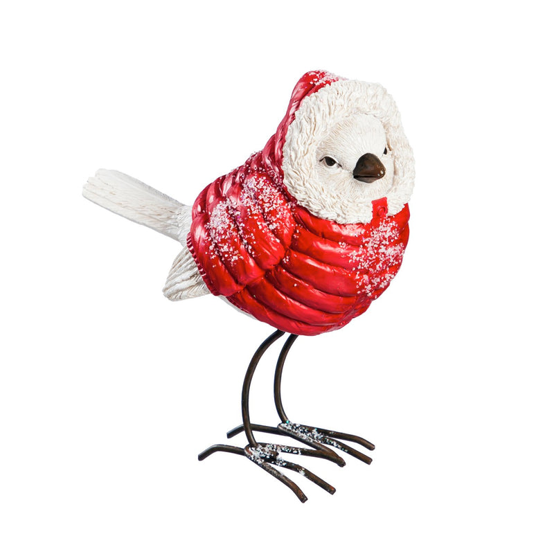 Resin Snowbird with Red Coat Tabletop Décor, 3 Asst,8tar436