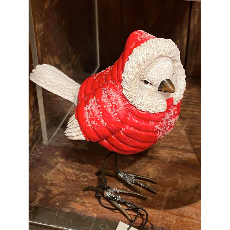 Resin Snowbird with Red Coat Tabletop Décor, 3 Asst,8tar436