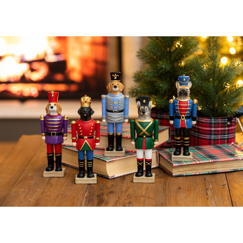 Resin Dog Nutcracker Table Décor, 5 Asst