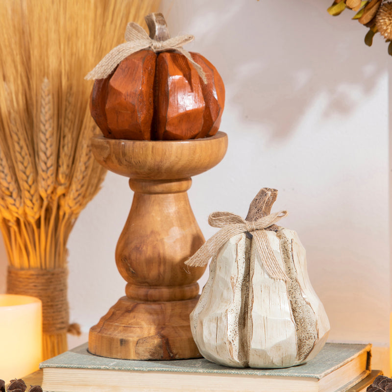 Resin Pumpkin Table Décor, Set of 2,8tar531