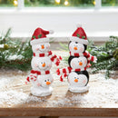 7" Resin Christmas Trio Table Decor, 2 Asst., Snowman/Penguin,8tar584